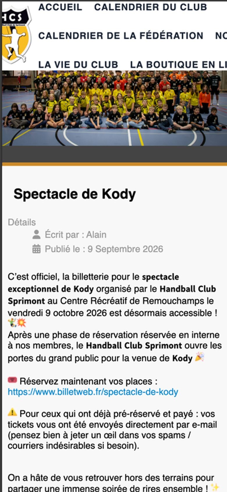 Ancien article sur téléphone : le menu déborde de l'écran