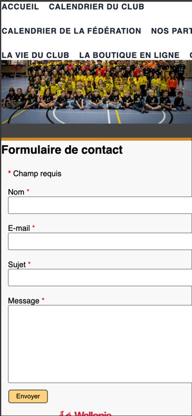 Ancien contact sur téléphone : le formulaire sans mise en page