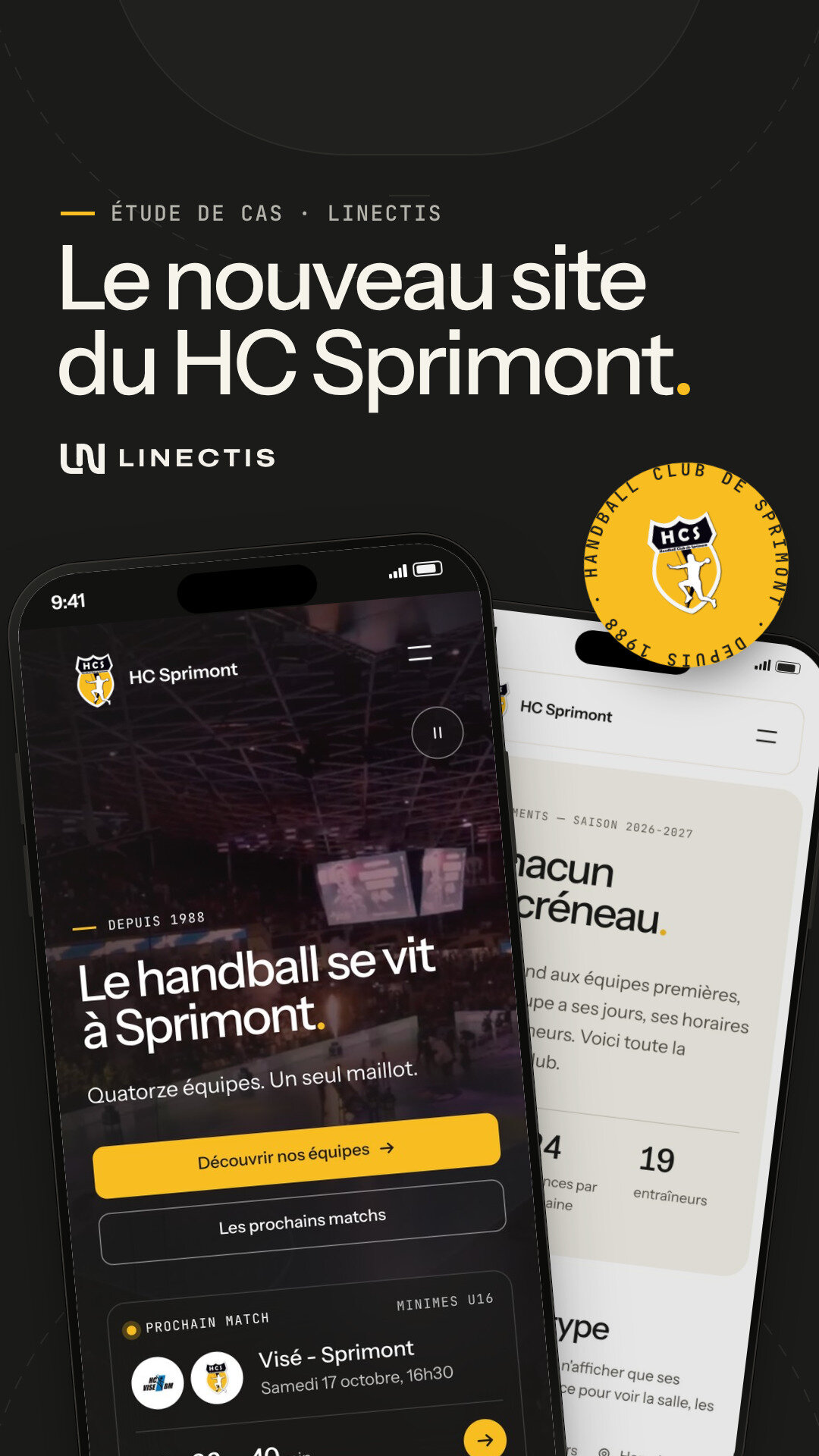 Le nouveau site du HC Sprimont : étude de cas Linectis